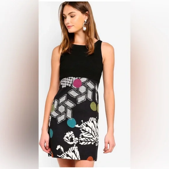 Desigual Ombré Print Sleeveless Asymmetric Maxi Dress